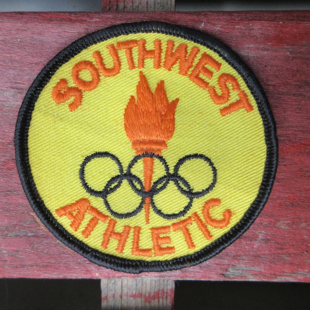 Vintage Southwest Athletic Olympics Style Patch Embroidered Fan Souvenir